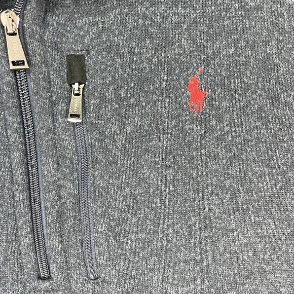 Polo Ralph Lauren Performance Jacket Mens Size XXL 2XL Navy Blue Fleece Red Pony - Picture 2 of 7